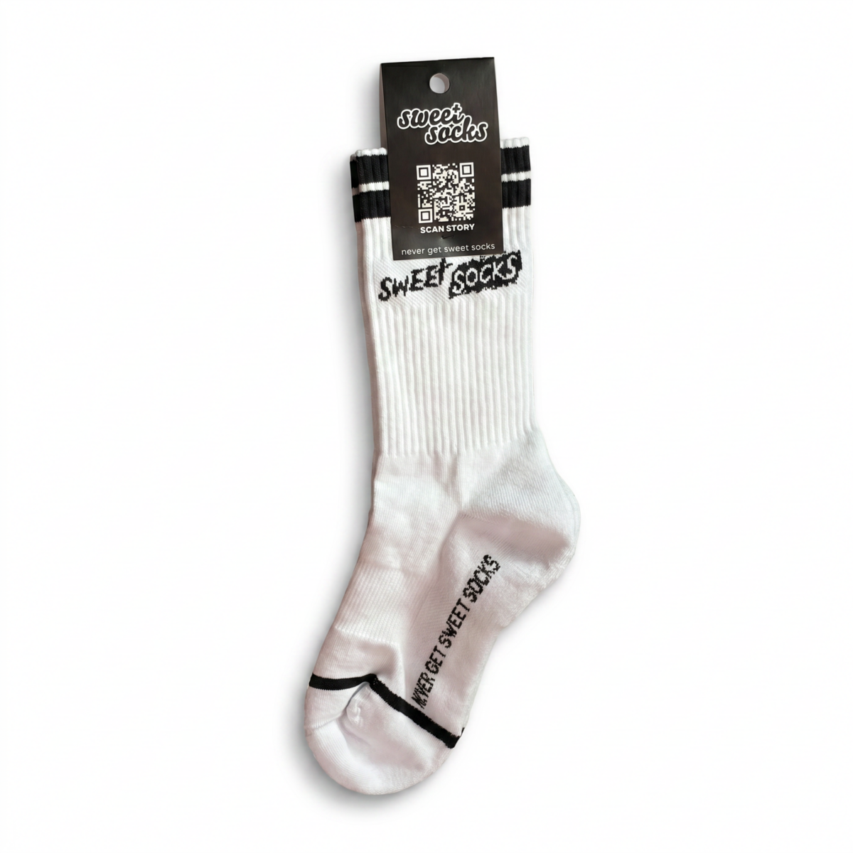 Startklar Socken «rebell» in Weiss / Schwarz