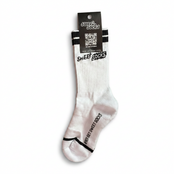 Startklar Socken «rebell» in Weiss / Schwarz