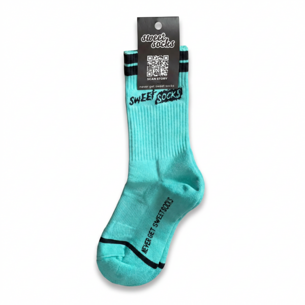 Startklar Socken «rebell» in Türkis / Schwarz