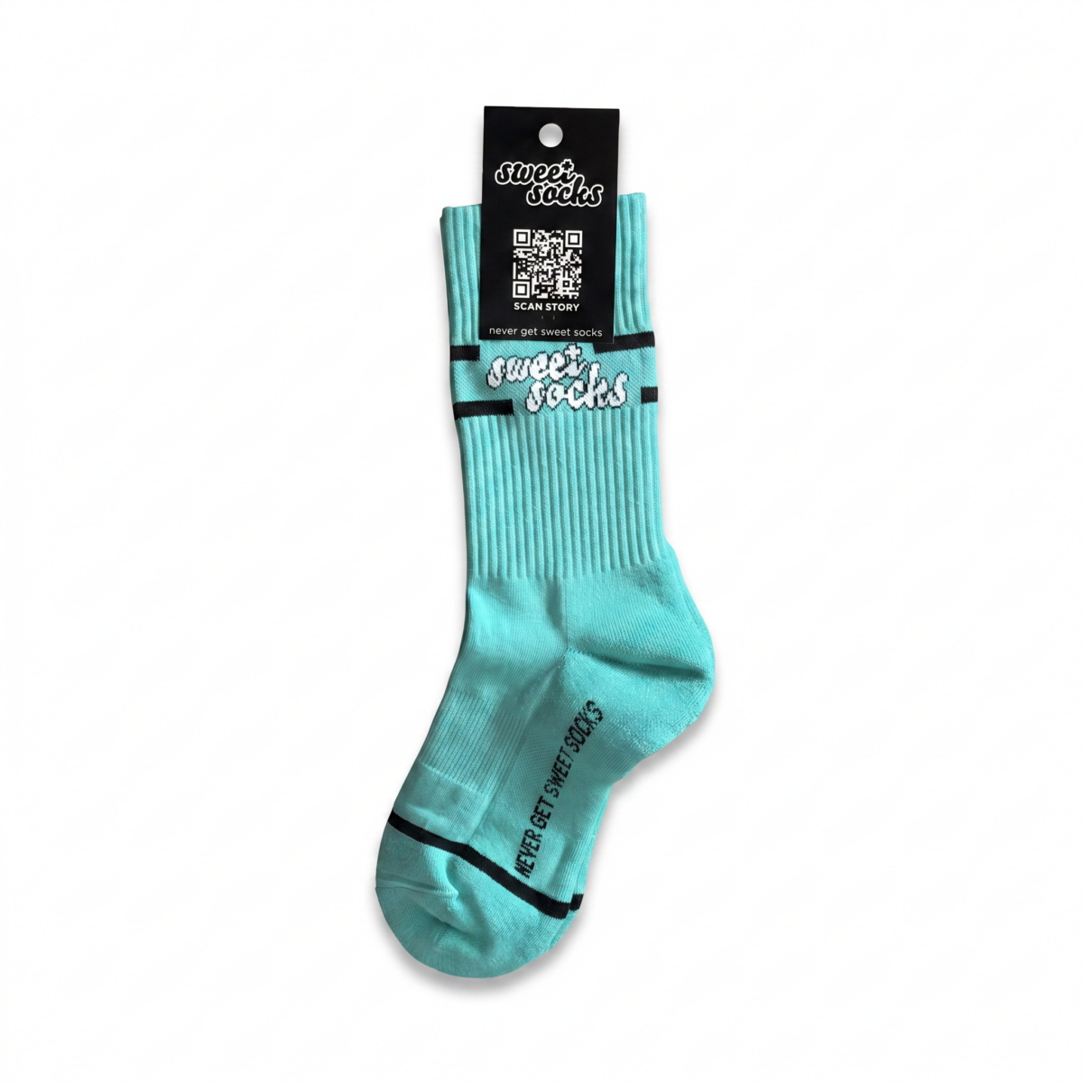 Startklar Socken «sweet» in Türkis / Weiss